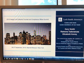 Sponsoring and attending Hedge Fund Global Compliance Conference in New York