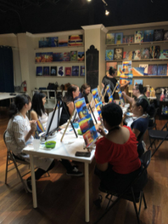 Loeb Smith members enjoy painting session